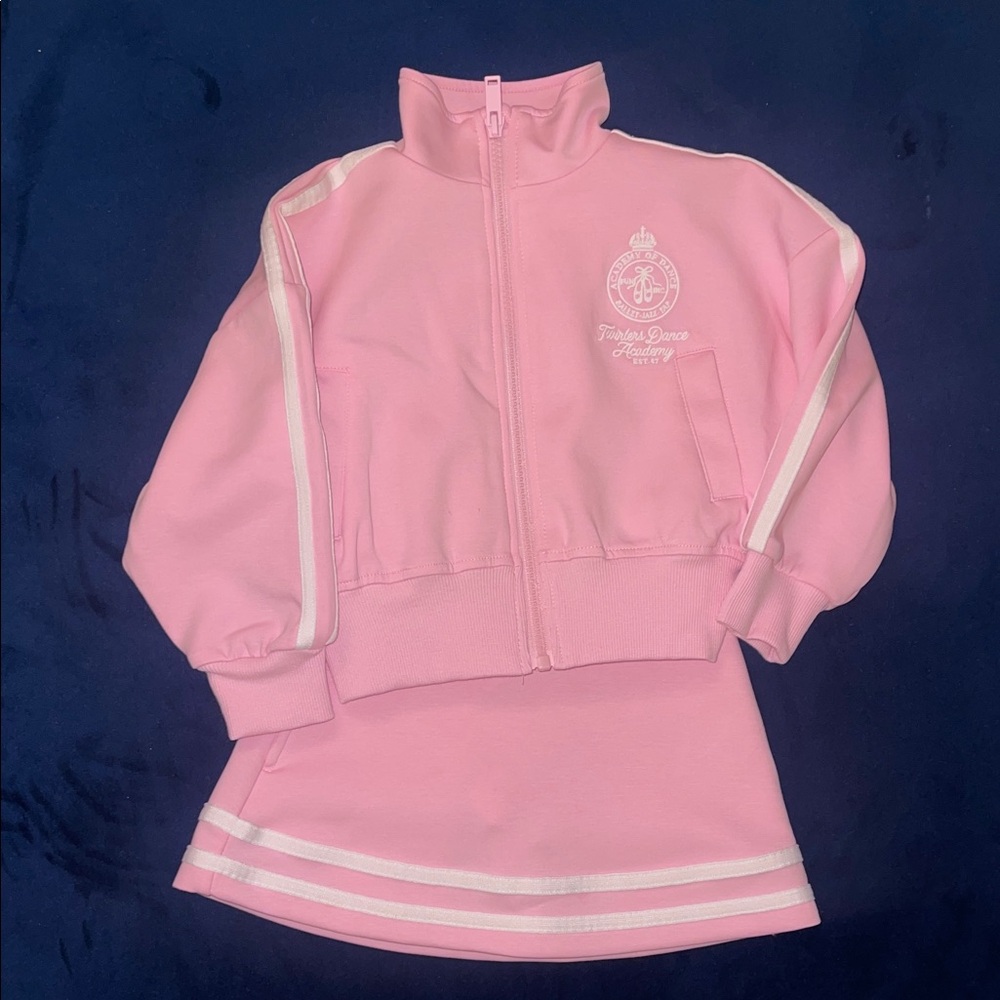 Cotton On Pink Kids Sweatshirt and Skirt Set